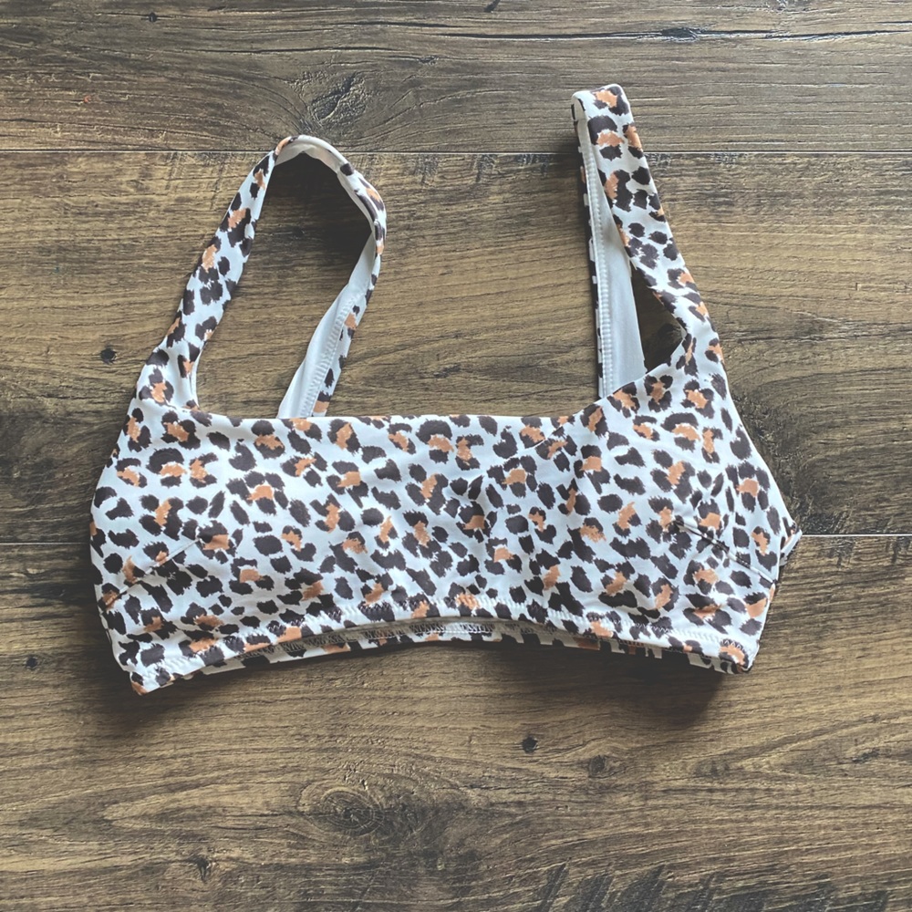 Aerie cheetah print bikini top
